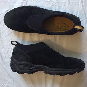 Merrell Black Suede Winter Moccasins Gore-tex